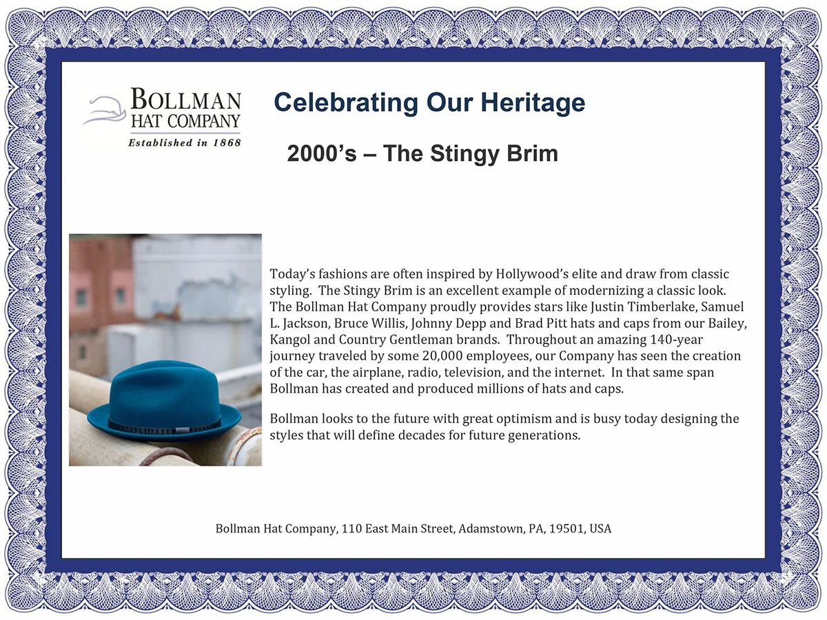 2000s Bollman Heritage Collection Stingy Brim - Image 6