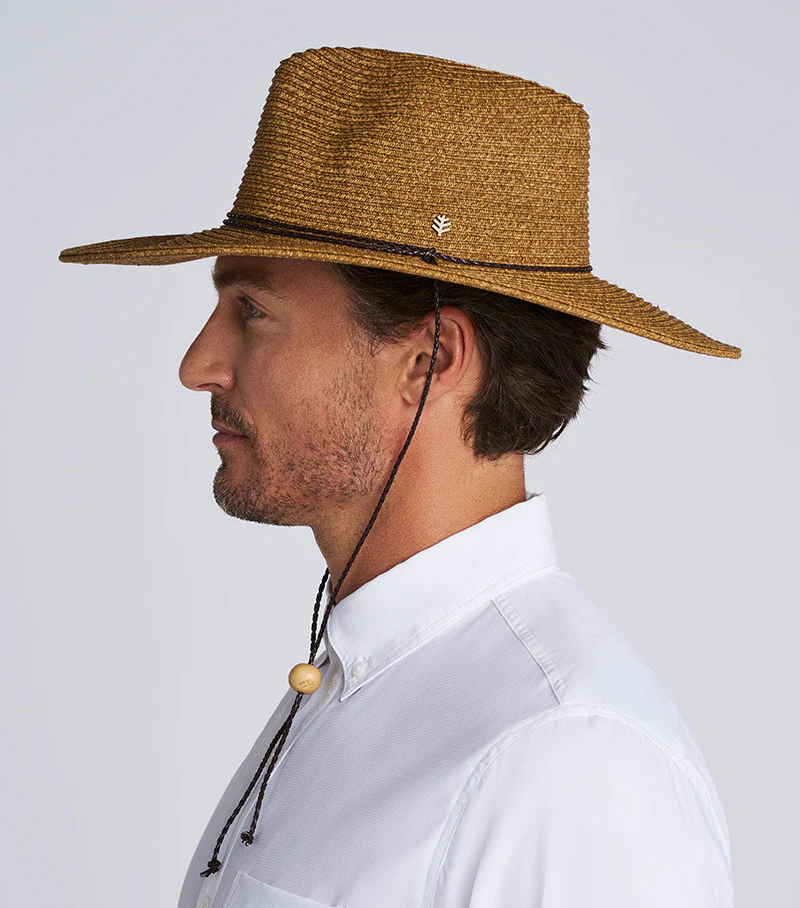 Comber Wide Brim Braided Sun Hat | Brown - Image 3