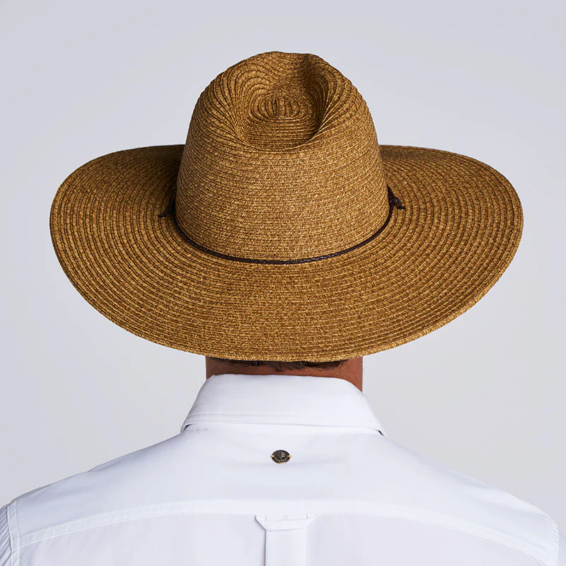 Comber Wide Brim Braided Sun Hat | Brown - Image 4
