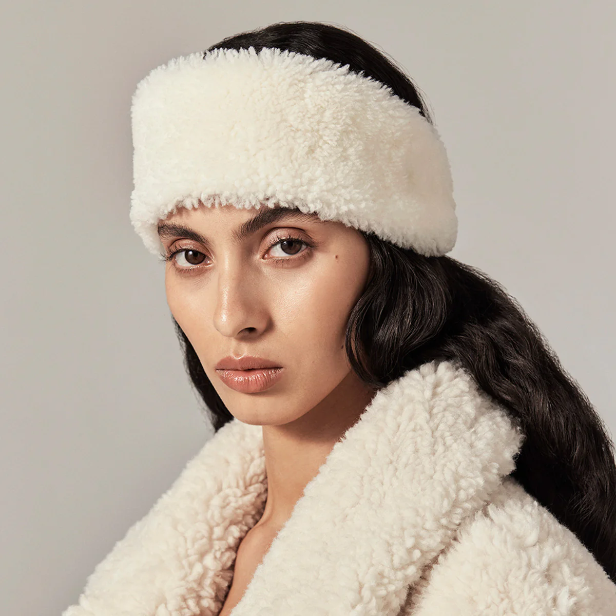 Allegra Shearling Headband - Image 3