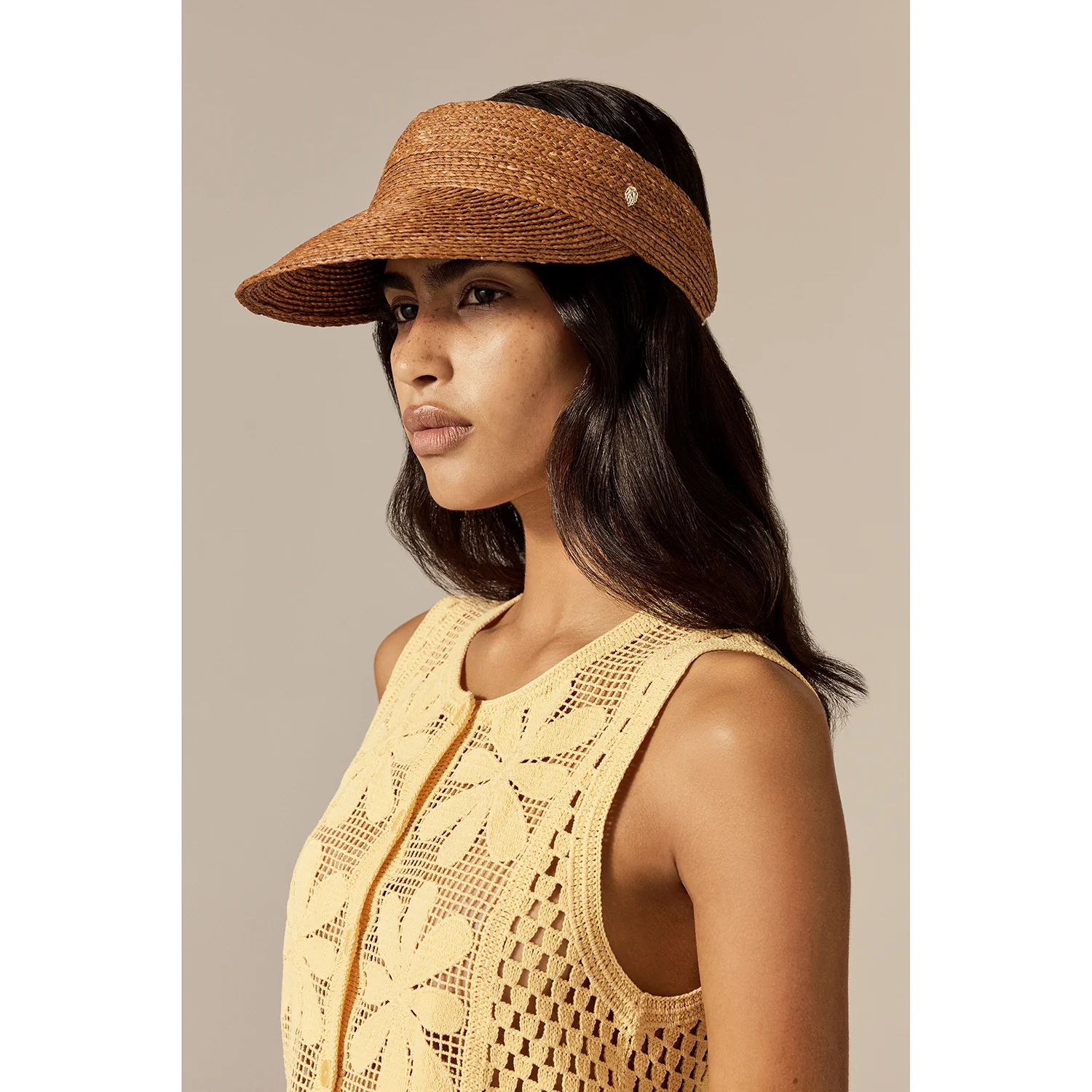 Kenna Raffia Braid Visor - Image 4