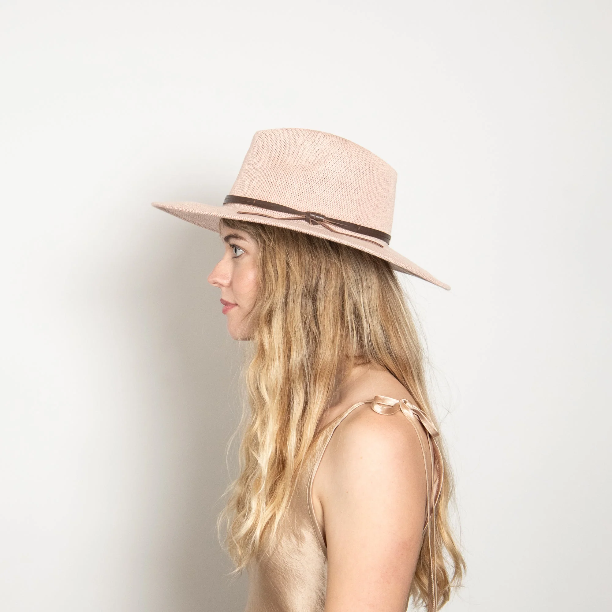 Hudson Mesh Panama Fedora | Blush - Image 5