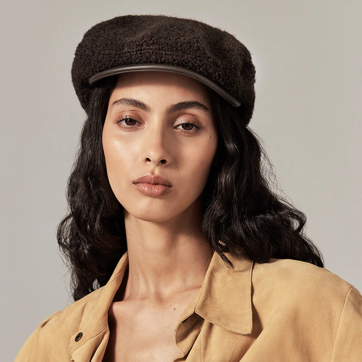 Clive Wool Blend Flat Cap - Image 9