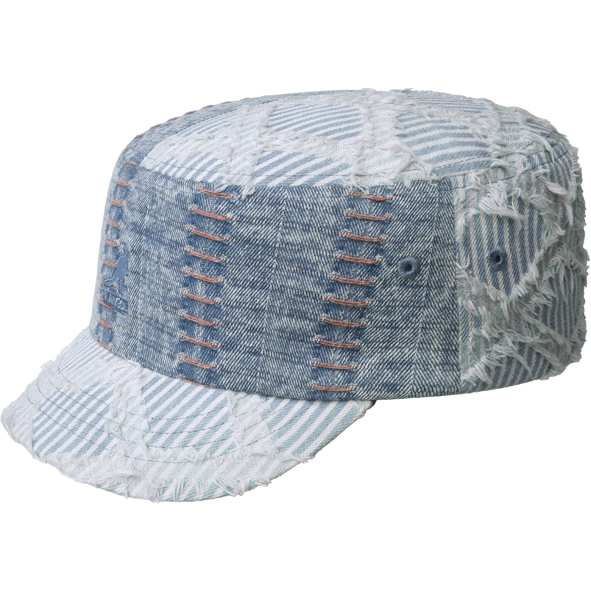 Denim Mashup Army Cap - Image 4