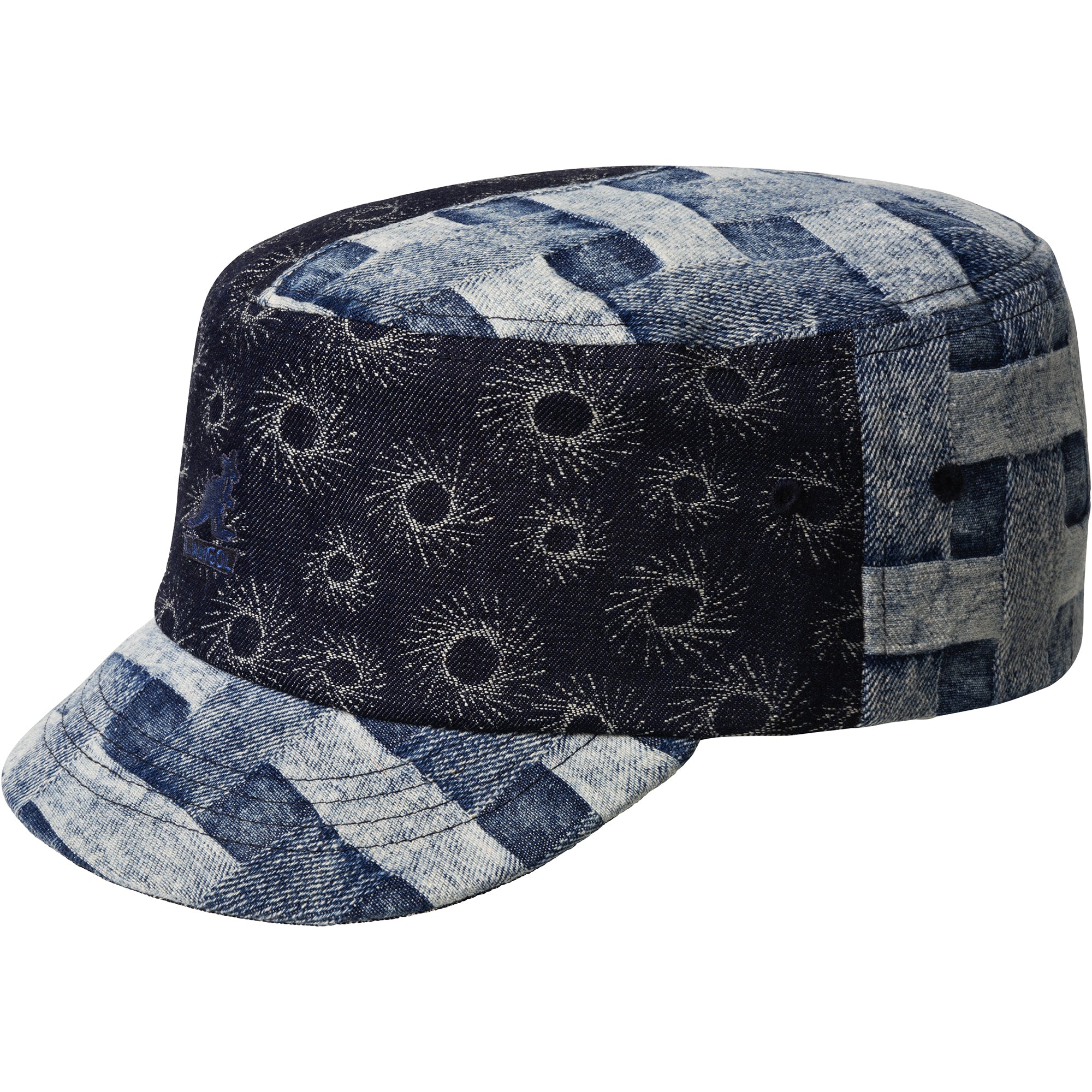 Denim Mashup Army Cap - Image 9