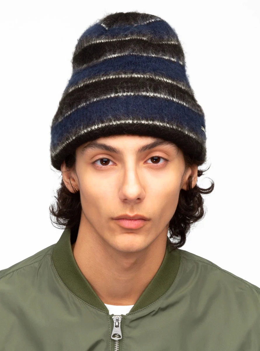 Fuzzy Stripe Beanie - Image 8