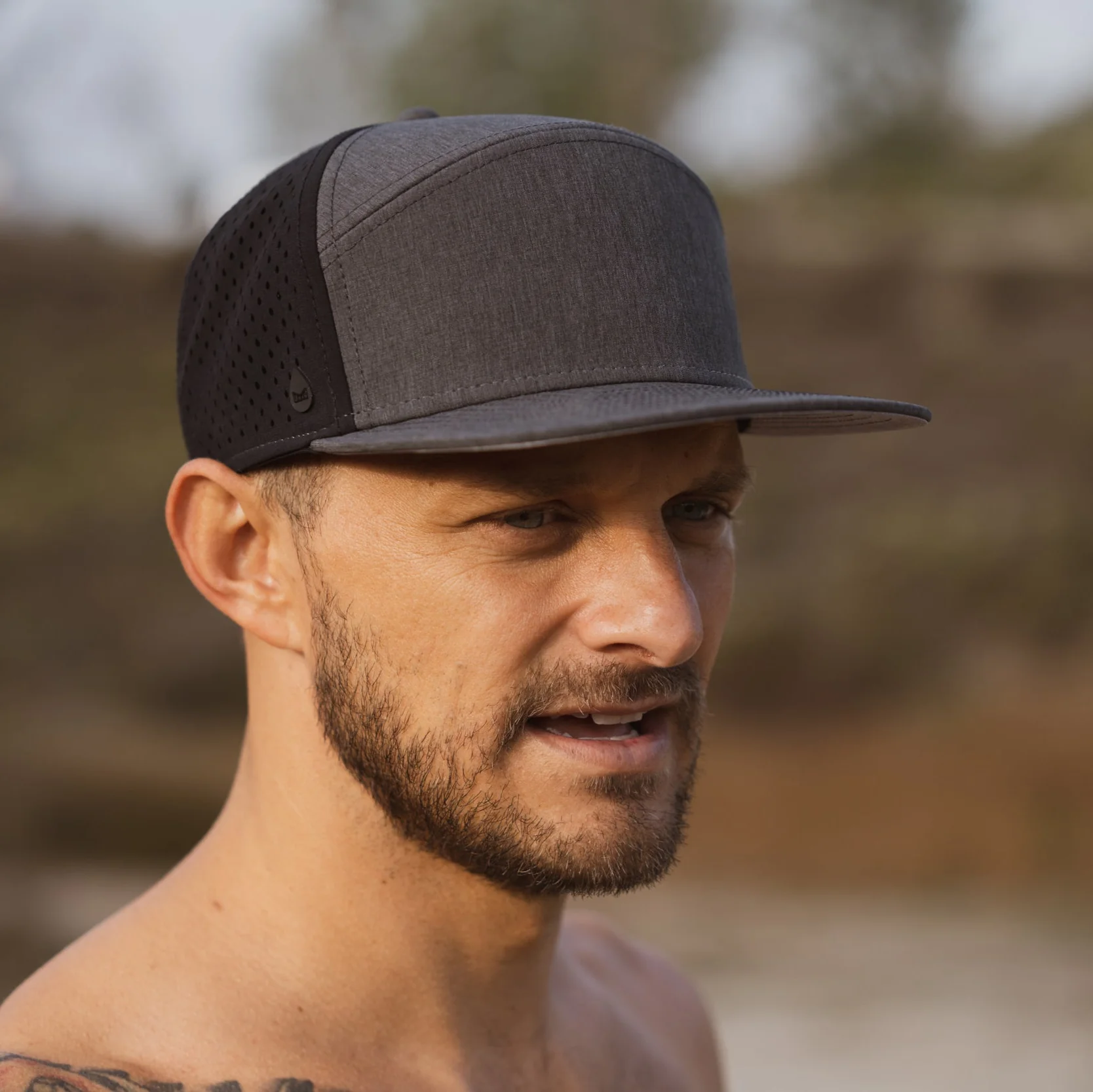 Hydro Trenches Icon Baseball Cap - Heather Charcoal/Black - Image 8