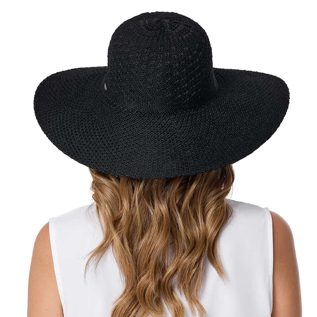 Perla Packable Wide Brim Hat | Black - Image 5