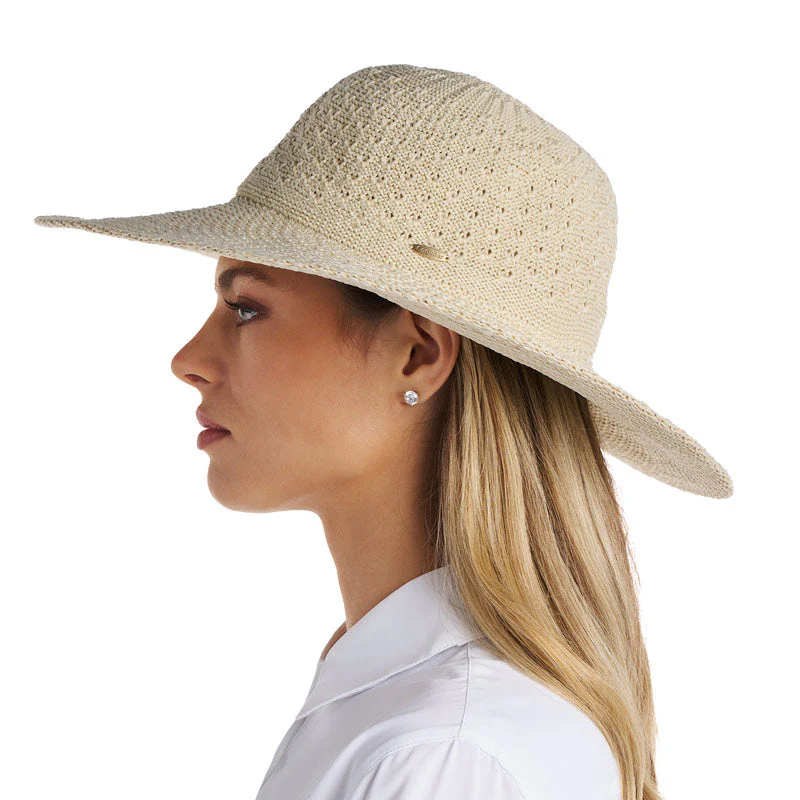 Perla Packable Wide Brim Hat | Natural - Image 3