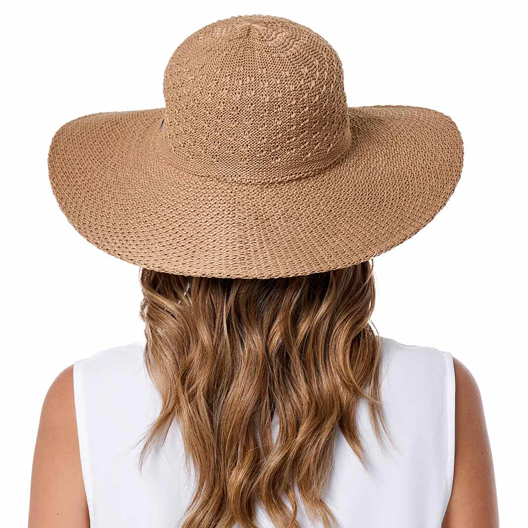 Perla Packable Wide Brim Hat | Tan - Image 4