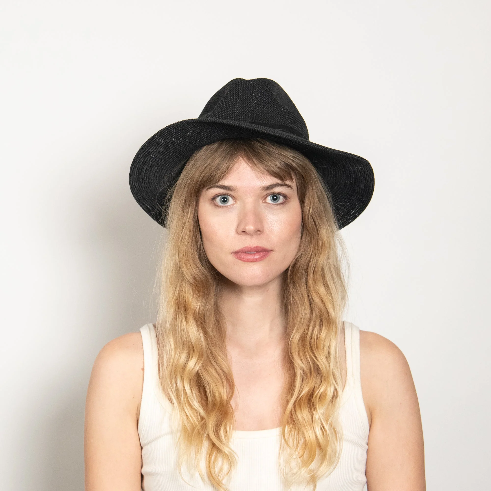 Sedona Straw Panama Fedora | Black - Image 4