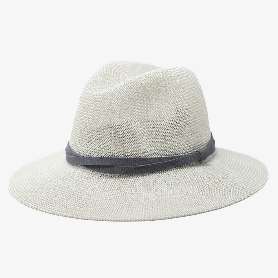 Sedona Straw Panama Fedora | Light Grey