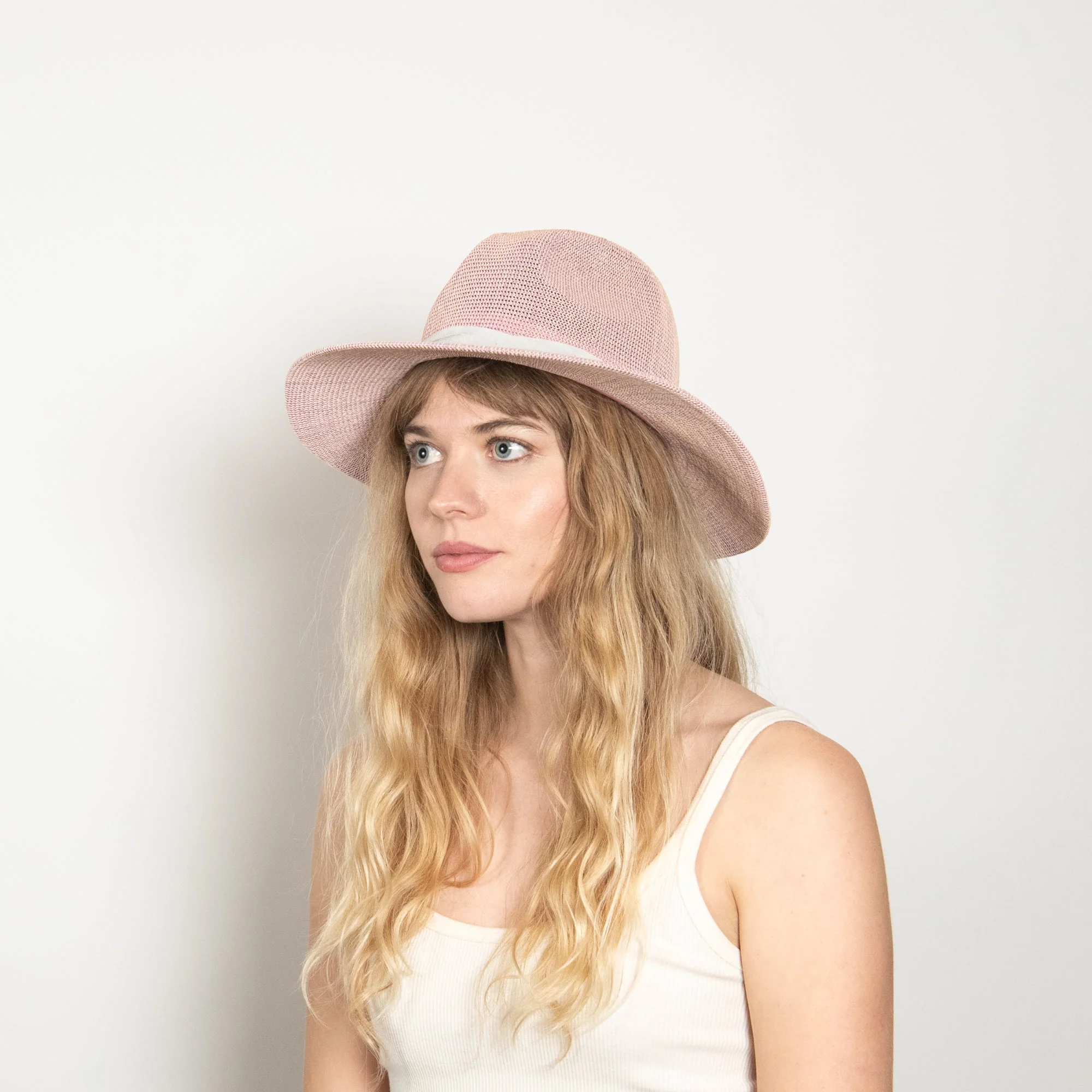 Sedona Straw Panama Fedora | Pink - Image 7