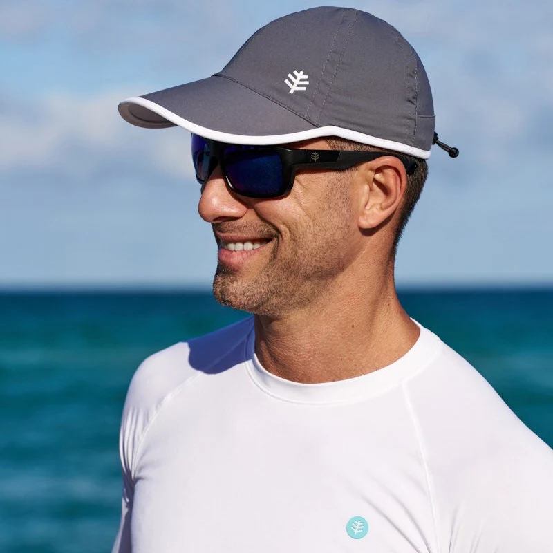 Unisex Lenny Adjustable Sports Cap | Carbon/White - Image 2
