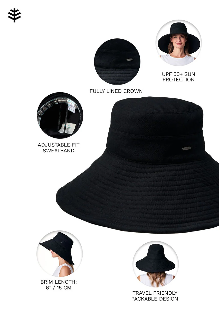 Women's Brittany Beach Hat | Black - Image 4