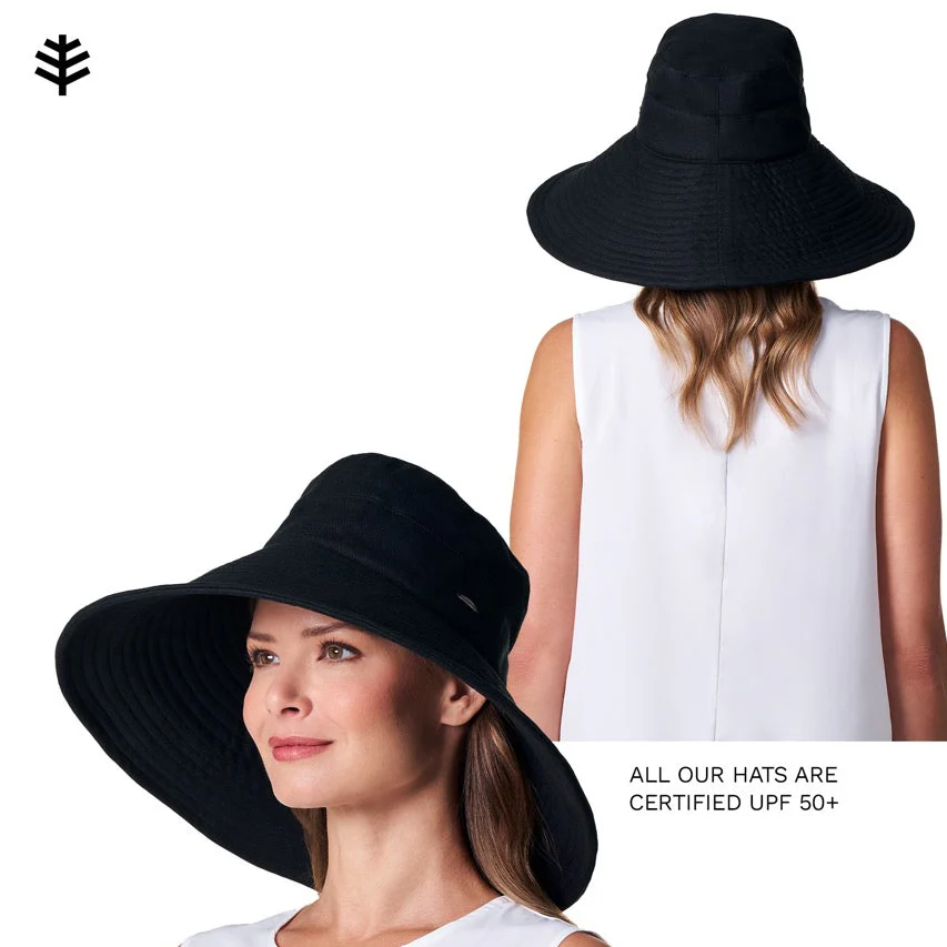 Women's Brittany Beach Hat | Black - Image 6