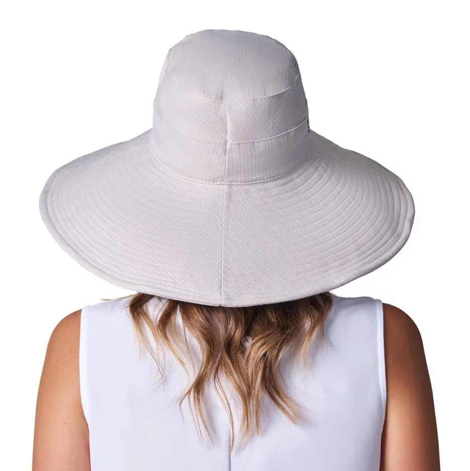 Women's Brittany Beach Hat | Natural Modern Herringbone - Image 2