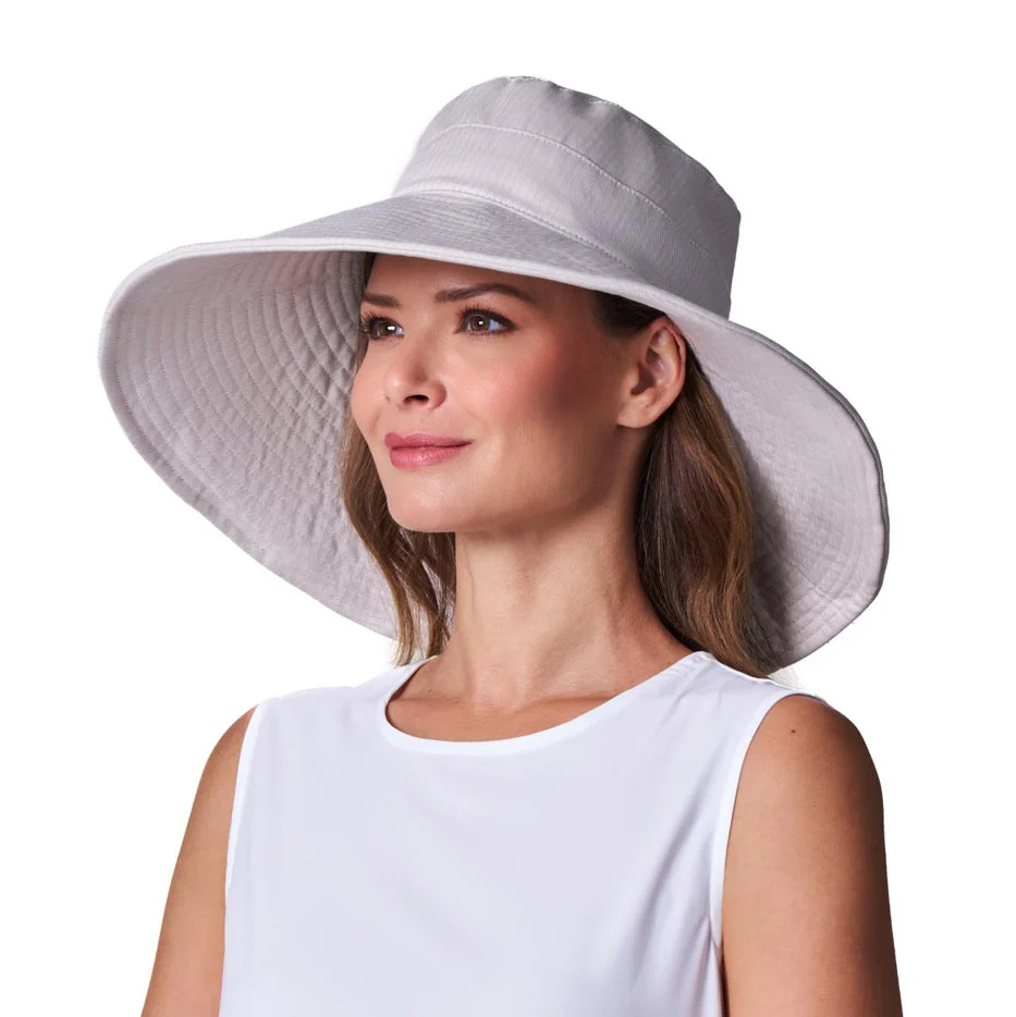 Women's Brittany Beach Hat | Natural Modern Herringbone - Image 3